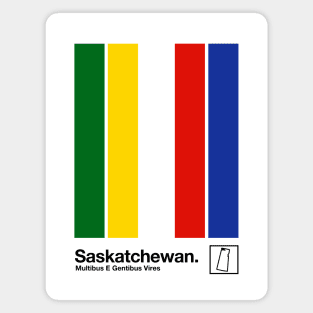 Saskatchewan // Original Minimalist Artwork Poster Design Magnet